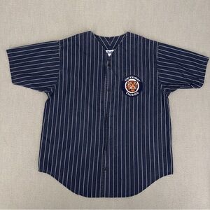 Vintage Detroit Tigers Mens XL Jersey Chalk Line Pinstripe Cotton Baseball Shirt